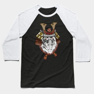 Fierce Samurai Wolf Baseball T-Shirt